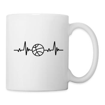 Fréquence cardiaque de basketball - Mug blanc - blanc - Droite