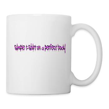 Simple T shirt perfect body - Mug - white - Right