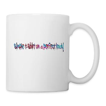 Simple T shirt perfect body - Mug - white - Right