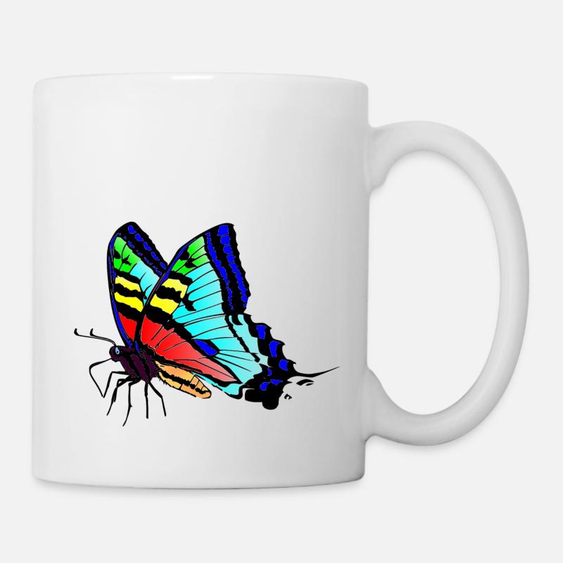 Schmetterling - Tasse - Weiß