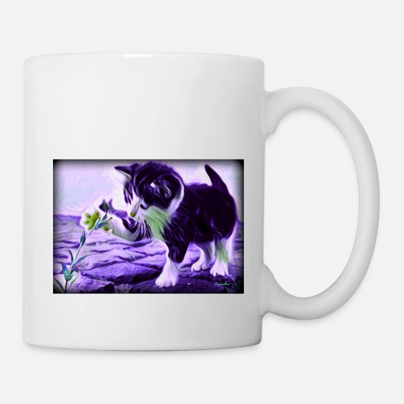chaton jouant - Mug blanc - blanc