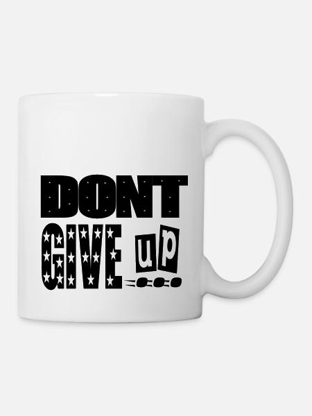 dont give up - Mug blanc - blanc
