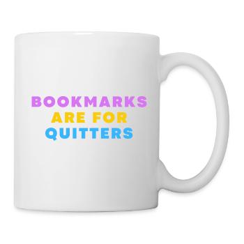 Lesezeichen sind für Aussteiger - Funny Bookworm - Tasse - Weiß - Rechts