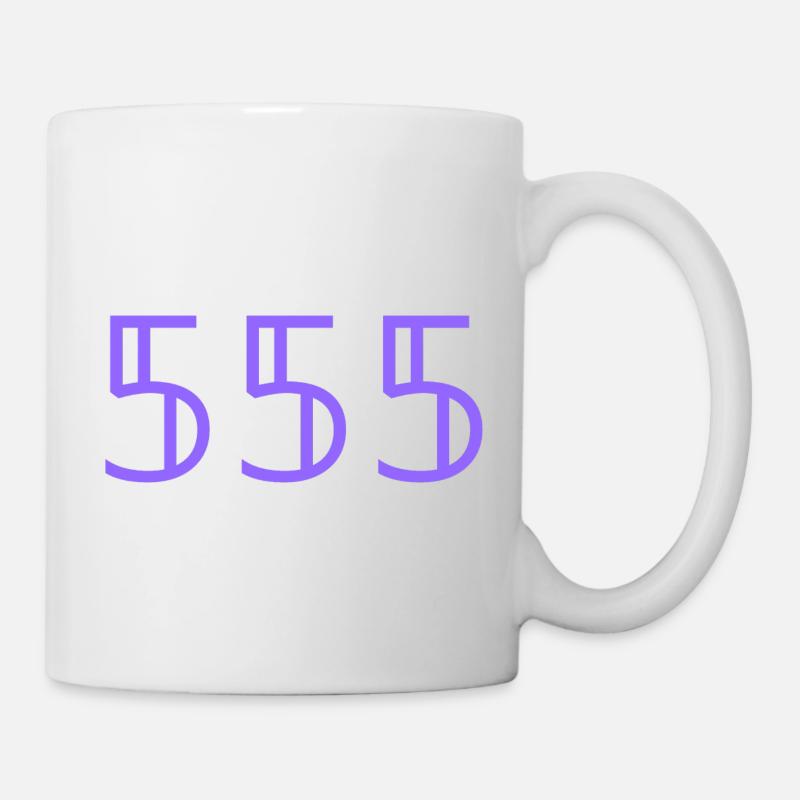 Nombres |555|. - Mug blanc - blanc