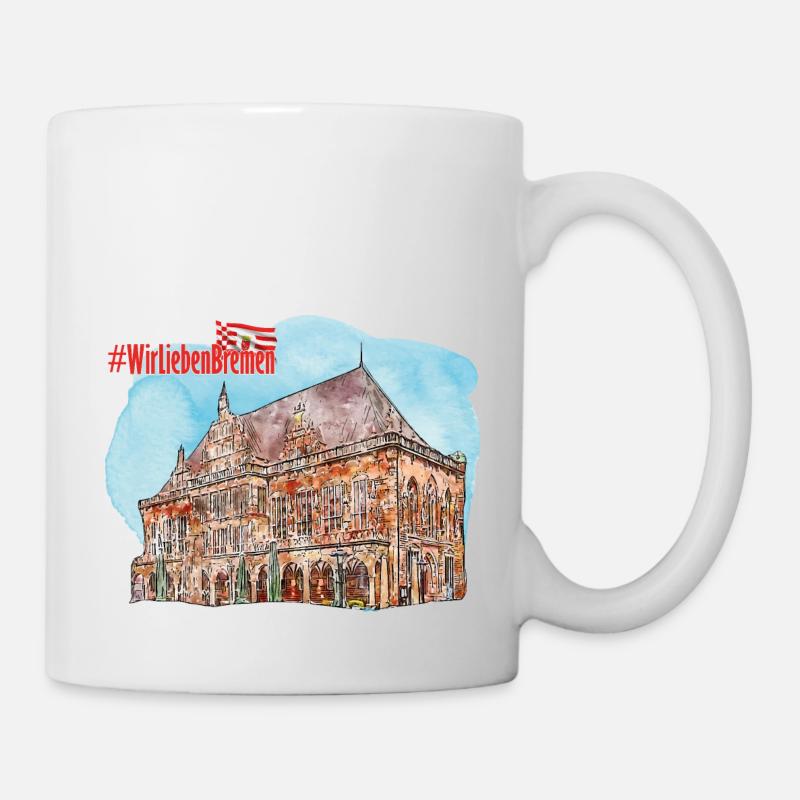 We love Bremen (Bremen City Hall) - Mug - white