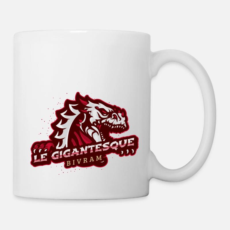 High-Designs logo d'un gigantesque dragon - Mug blanc - blanc