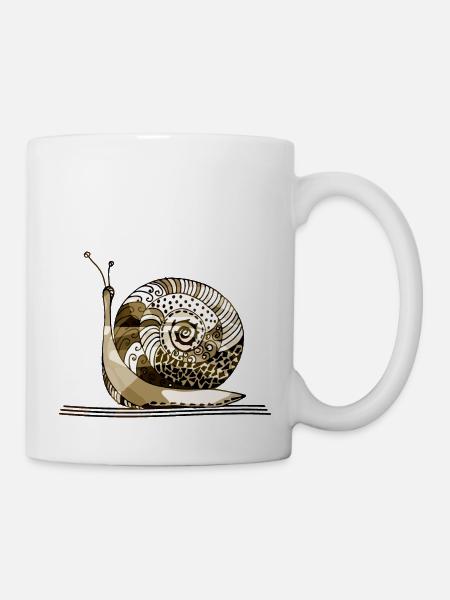 Schnecke - Tasse - Weiß