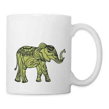 Éléphant - Mug blanc - blanc - Droite