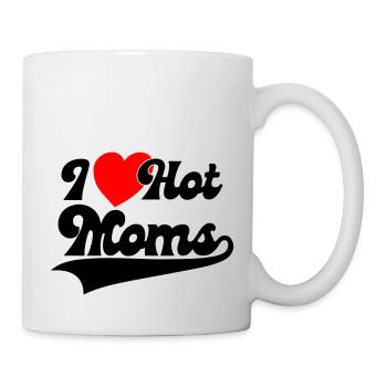 J’aime les mamans chaudes - changement de couleur - Mug blanc - blanc - Droite