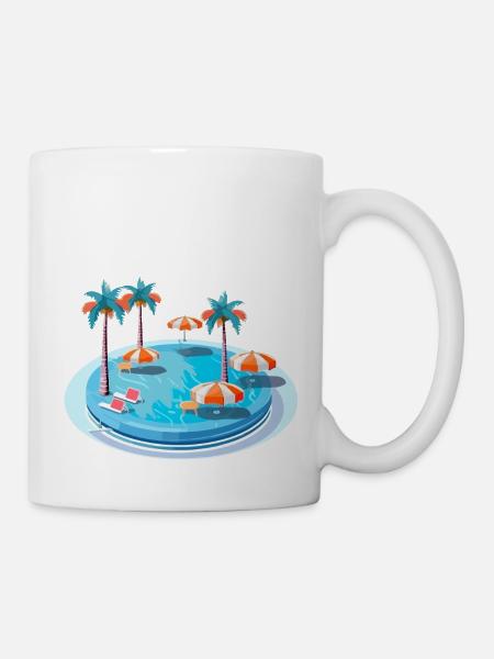 Ein Traumpool - Tasse - Weiß