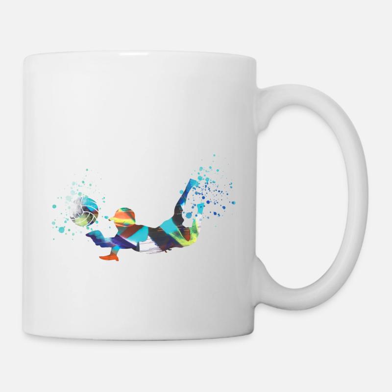 volleyball, volleyballer, Beachball,Graffiti - Tasse - Weiß