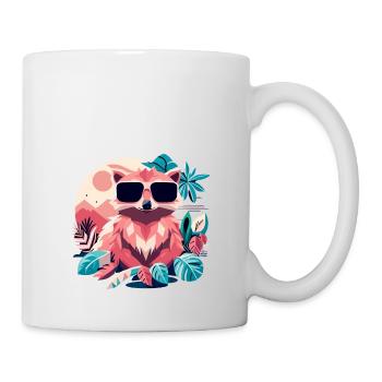The rocking Raccoon - Tasse - Weiß - Rechts