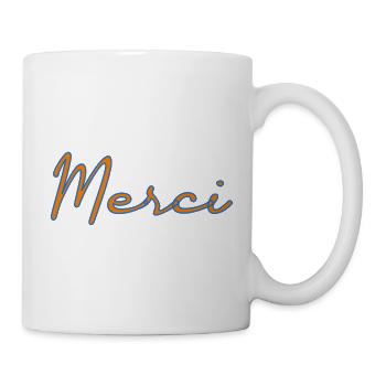 MERCI. MAÎTRESSE. MAÎTRE. MERCI MAÎTRESSE - Mug blanc - blanc - Droite