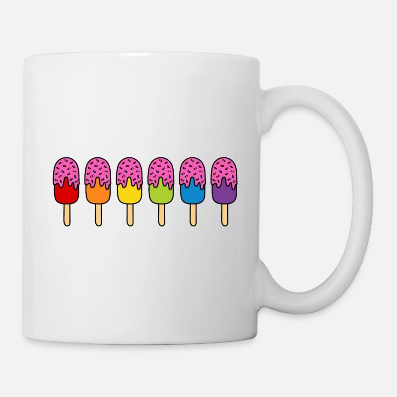 EIS Regenbogen LGBTQ+ Schoko Eiscreme Pride Month - Tasse - Weiß