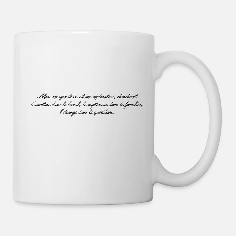 Texte imagination - Mug blanc - blanc