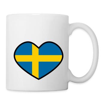 Sweden heart - Mug - white - Right