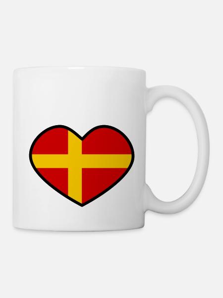 Skåne Herz - Tasse - Weiß