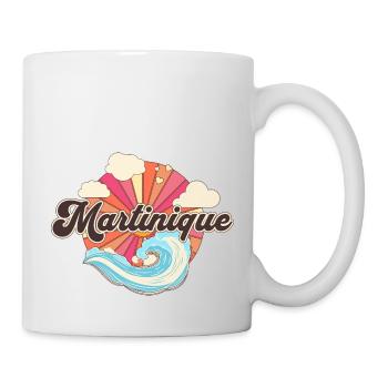 Martinique Caraïbes Rétro Plage des années 80 - Mug blanc - blanc - Droite