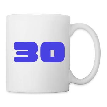 30. 30 ANS. 30e ANNIVERSAIRE. ANNIVERSAIRE 30 ANS. - Mug blanc - blanc - Droite