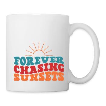 Forever Chasing Sunsets Sun Summer Beach Holidays - Mug - white - Right
