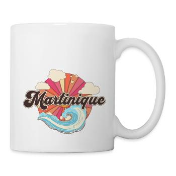 Martinique Karibischer Retro-Strand - Tasse - Weiß - Rechts
