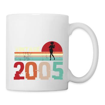 Vintage 2005 Anniversaire rétro sunset design - Mug blanc - blanc - Droite