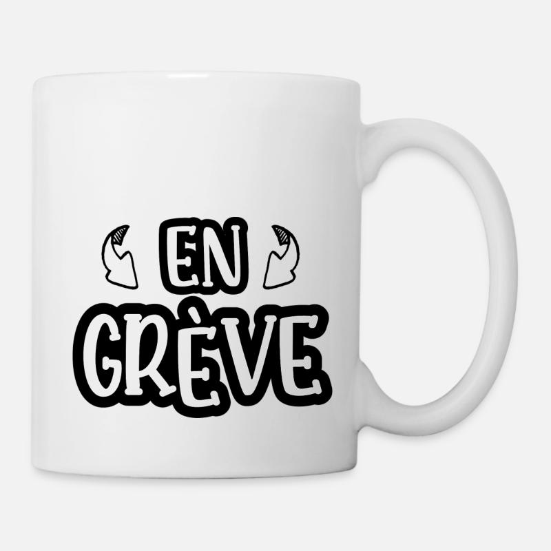 en grève - Mug blanc - blanc
