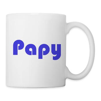 PAPY. FÊTE DES PÈRES. BONNE FÊTE PAPY. JE T'AIME. - Mug blanc - blanc - Droite