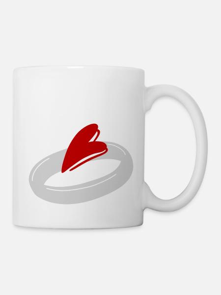 Trauringe zur Verlobung 3 - Tasse - Weiß