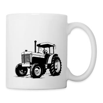 Tracteur - Mug blanc - blanc - Droite