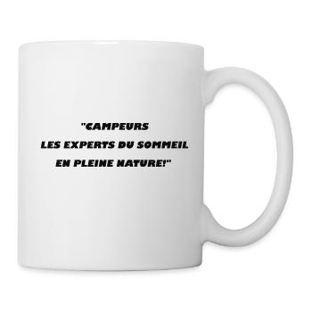 Campeurs les experts du sommeil en pleine nature - Mug blanc - blanc - Droite