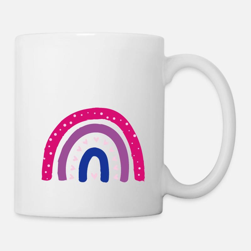 Bisexuell Rainbow Regenbogen Pride LGBTQ + Bi - Tasse - Weiß