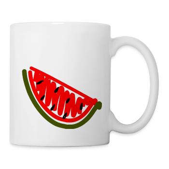 pastèque - Mug blanc - blanc - Droite