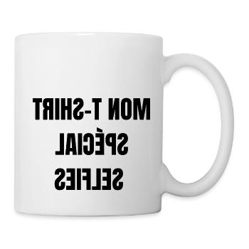 Mon t shirt spécial selfies - Mug blanc - blanc - Droite