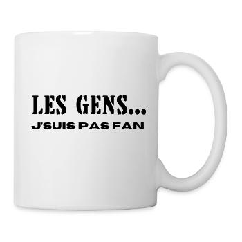 les gens...j'suis pas fan - Mug blanc - blanc - Droite