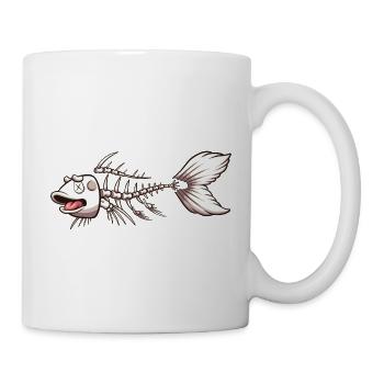 Squelette de poisson Koi Karp - Mug blanc - blanc - Droite