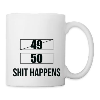 Lustiger Spruch 50. Geburtstag - Tasse - Weiß - Rechts
