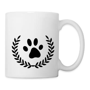 Patte de couronne - Mug blanc - blanc - Droite