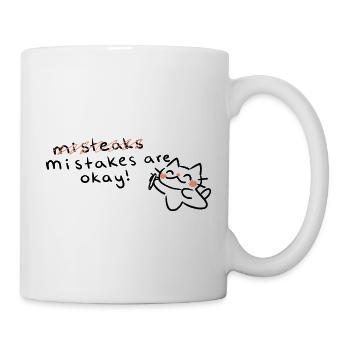 Mistakes are okay cat - Mug - white - Right