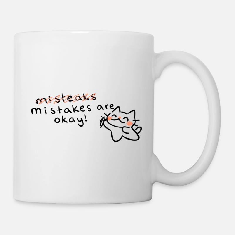 Fehler sind in Ordnung, Katze - Tasse - Weiß