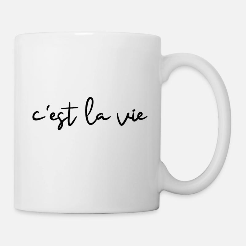 c'est la vie - Tasse - Weiß