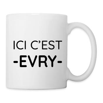 Ici c'est Evry (noir) - Mug blanc - blanc - Droite