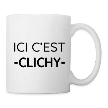Ici c'est Clichy (noir) - Mug blanc - blanc - Droite