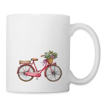 Amsterdam Fleur Vélo Souvenir Hollandais - Mug blanc - blanc - Droite