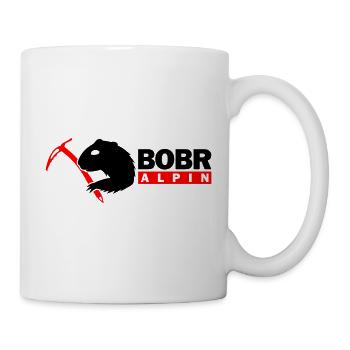 Bobr Alpin Logo Dunkel 2 - Tasse - Weiß - Rechts