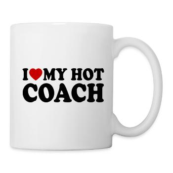 I love my hot coach - Mug - white - Right