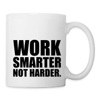 Work Smarter Not Harder Motivational - Mug - white - Right