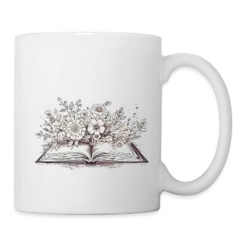 One More Chapter Book With Flowers - Mug - white - Right