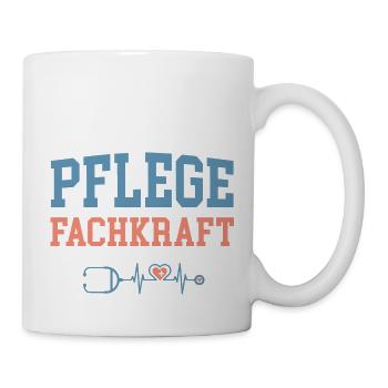 Pflegefachkraft Pflegefachfrau Fachkraft Pflege - Tasse - Weiß - Rechts