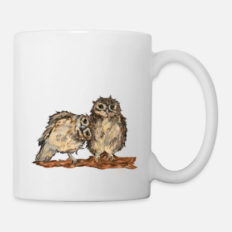 Eulen - Tasse - Weiß